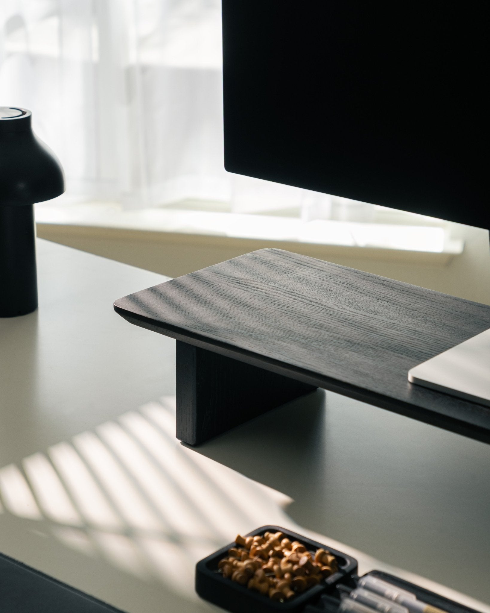 Detail Shot of the Modhaus Desk Shelf in Black