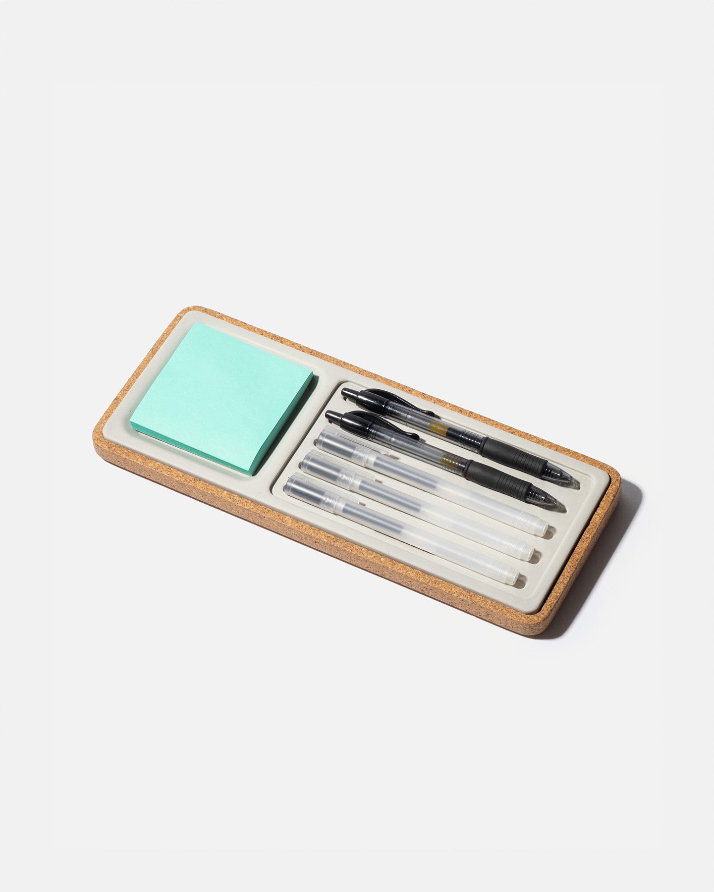 The Modhaus Studio Desk Tray - A Concrete and Cork Desk Organizer