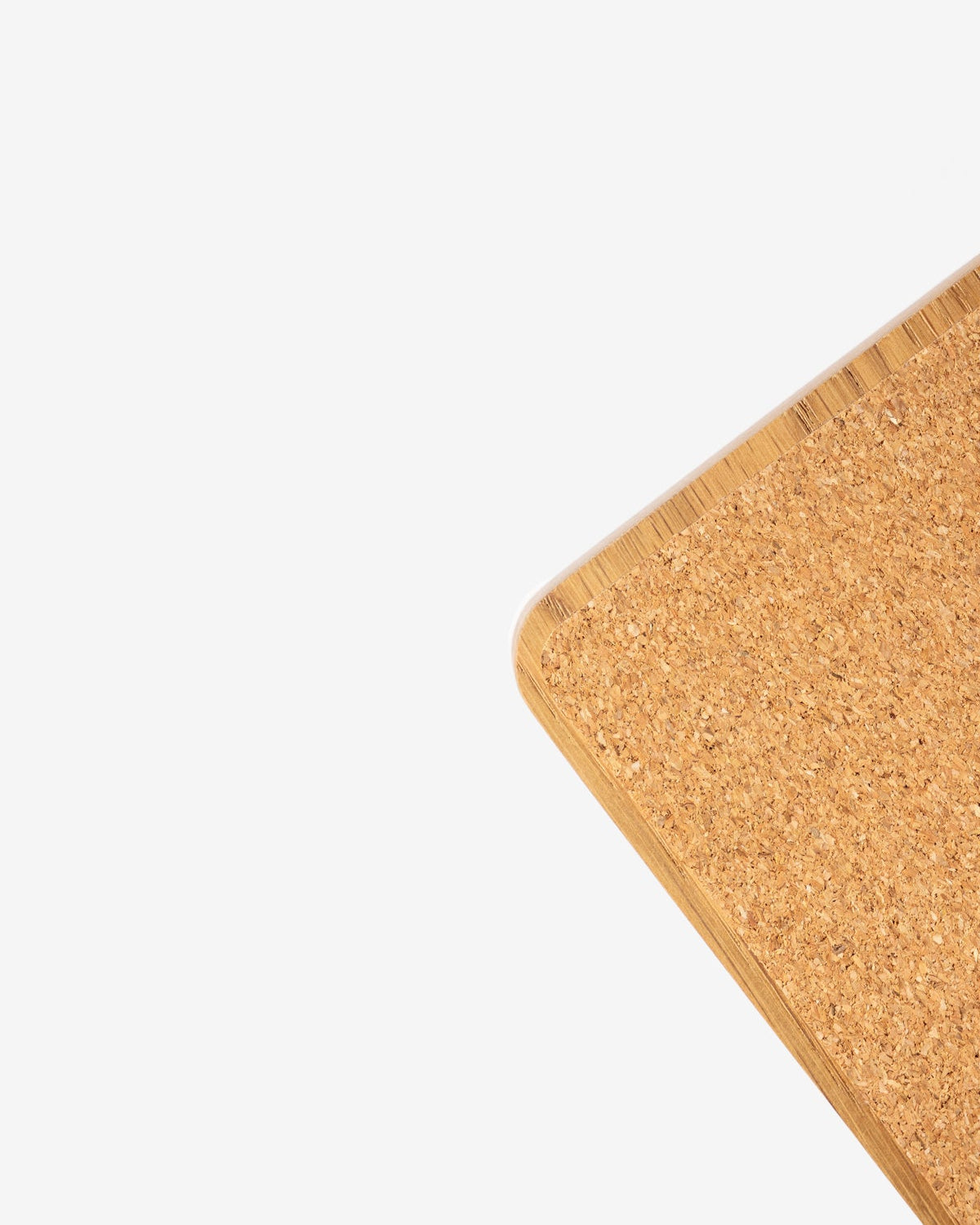 Cork Lining on the back of the Catchall tray in oak