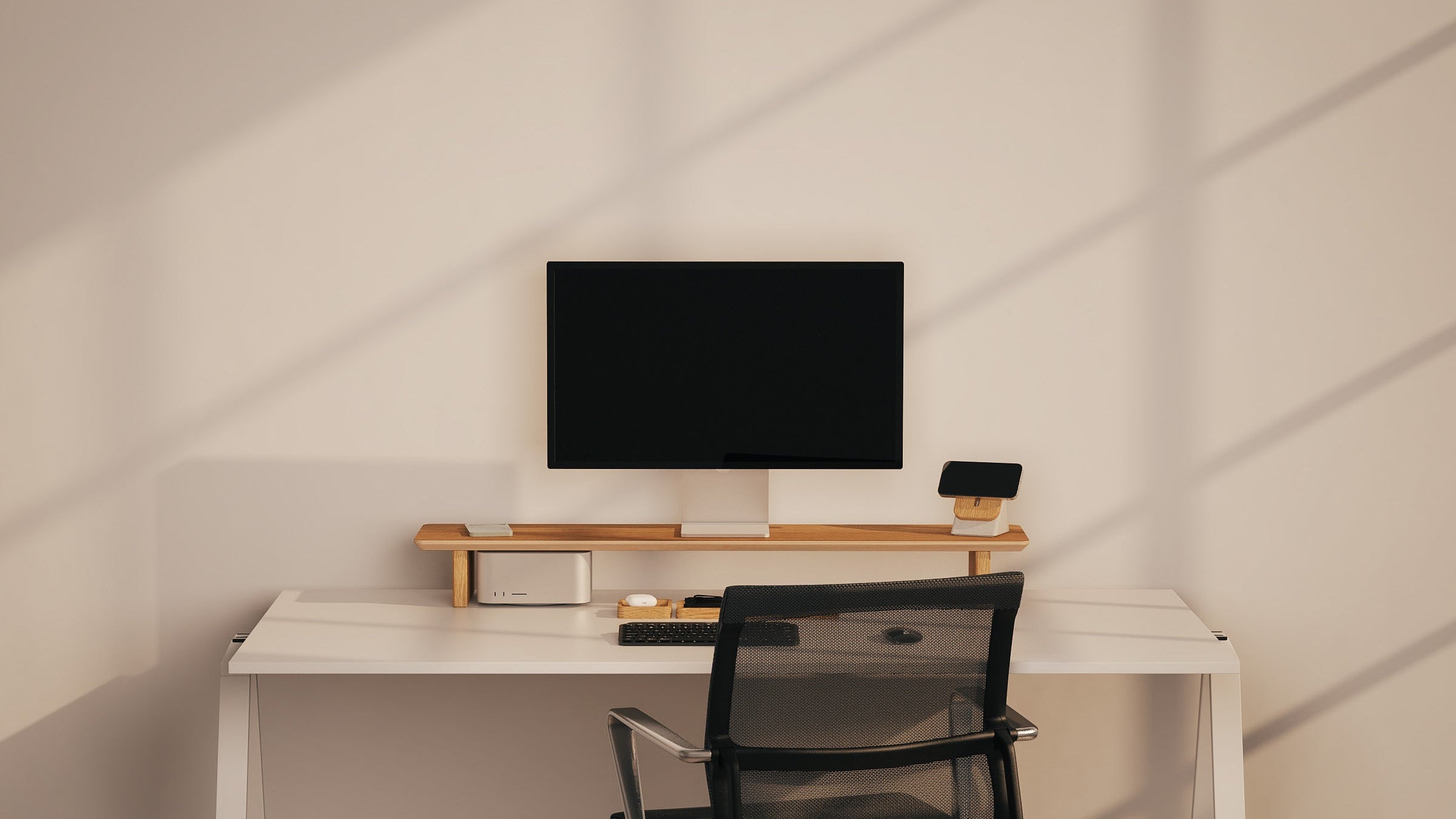 The Modhaus Desk Shelf in Oak Plywood