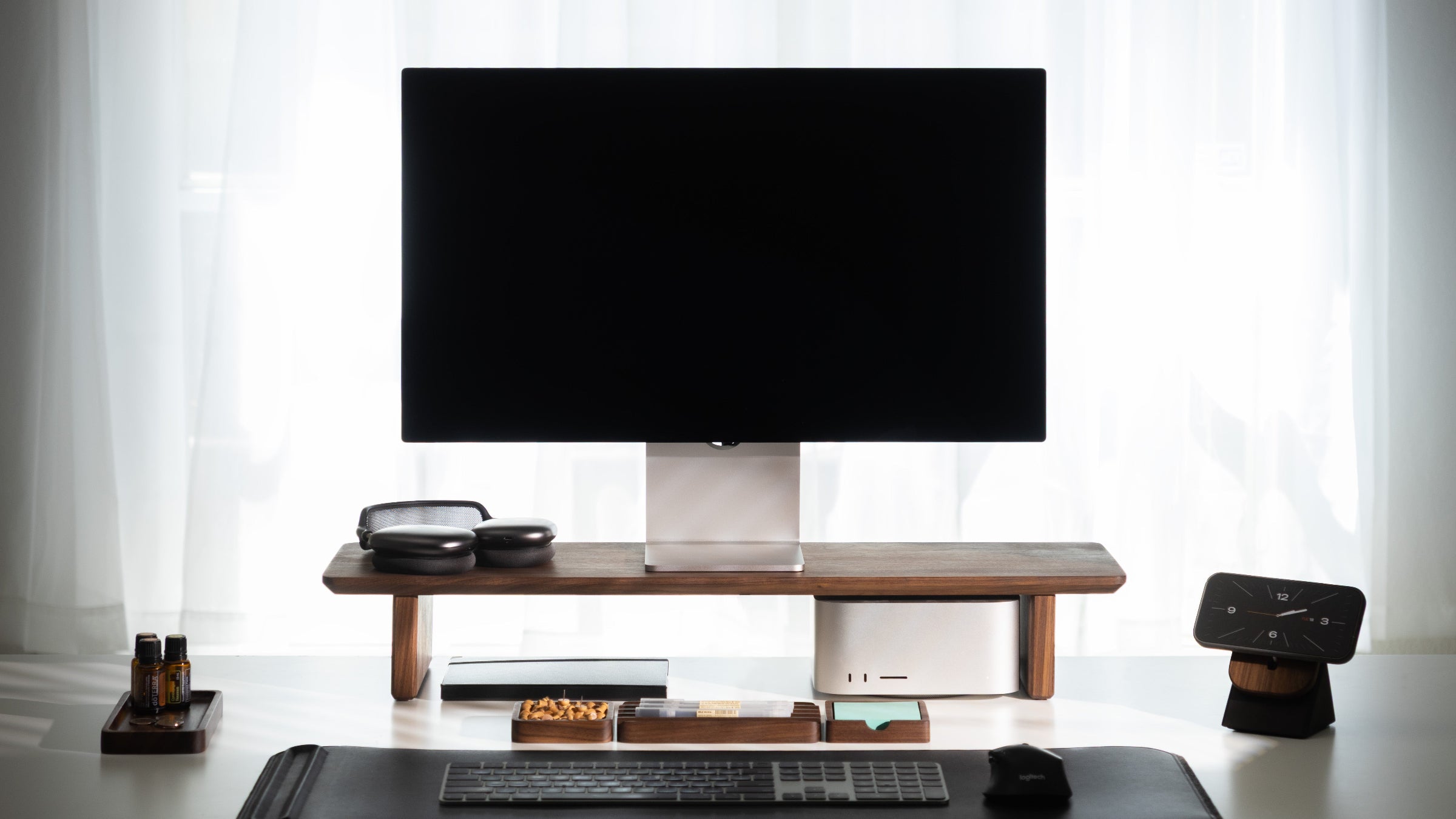 Modhaus Desk Setup in All Walnut Wood