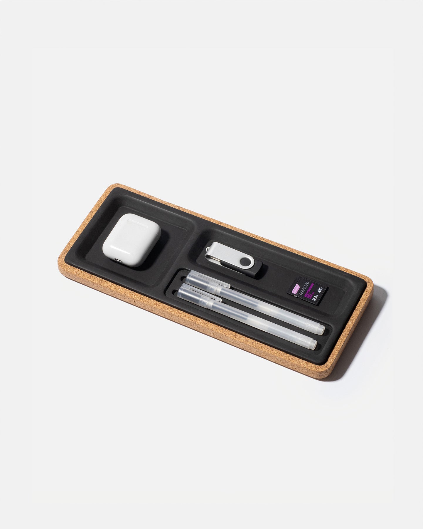 The Modhaus Studio Desk Tray - A Concrete and Cork Desk Organizer