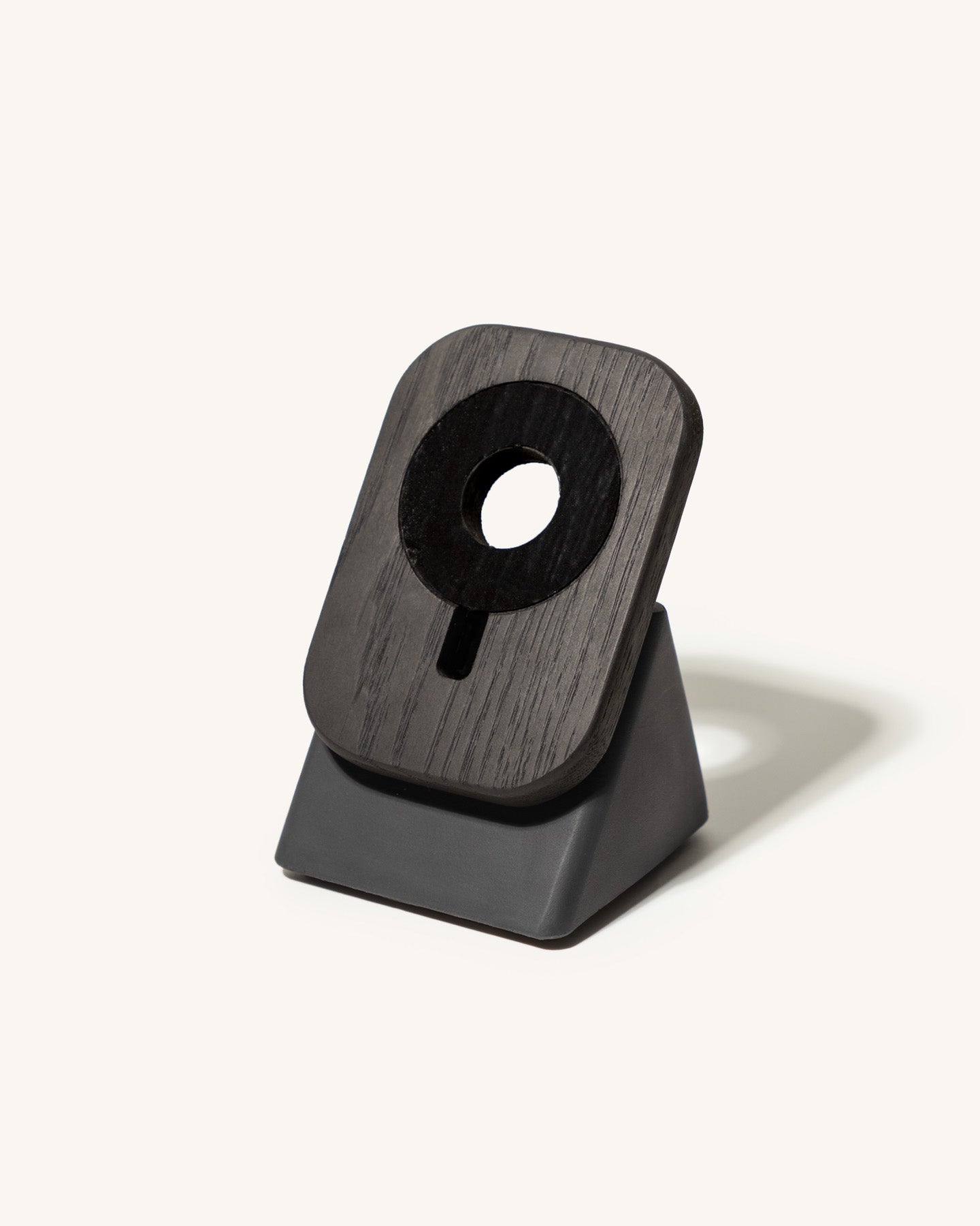 The Upright MagSafe Stand by Modhaus in concrete and wood 