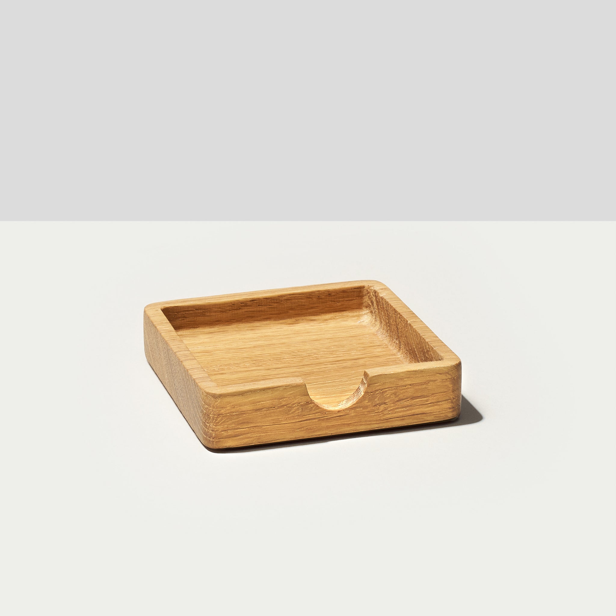 Sticky Note Tray - Desk Organization in Solid White Oak Wood