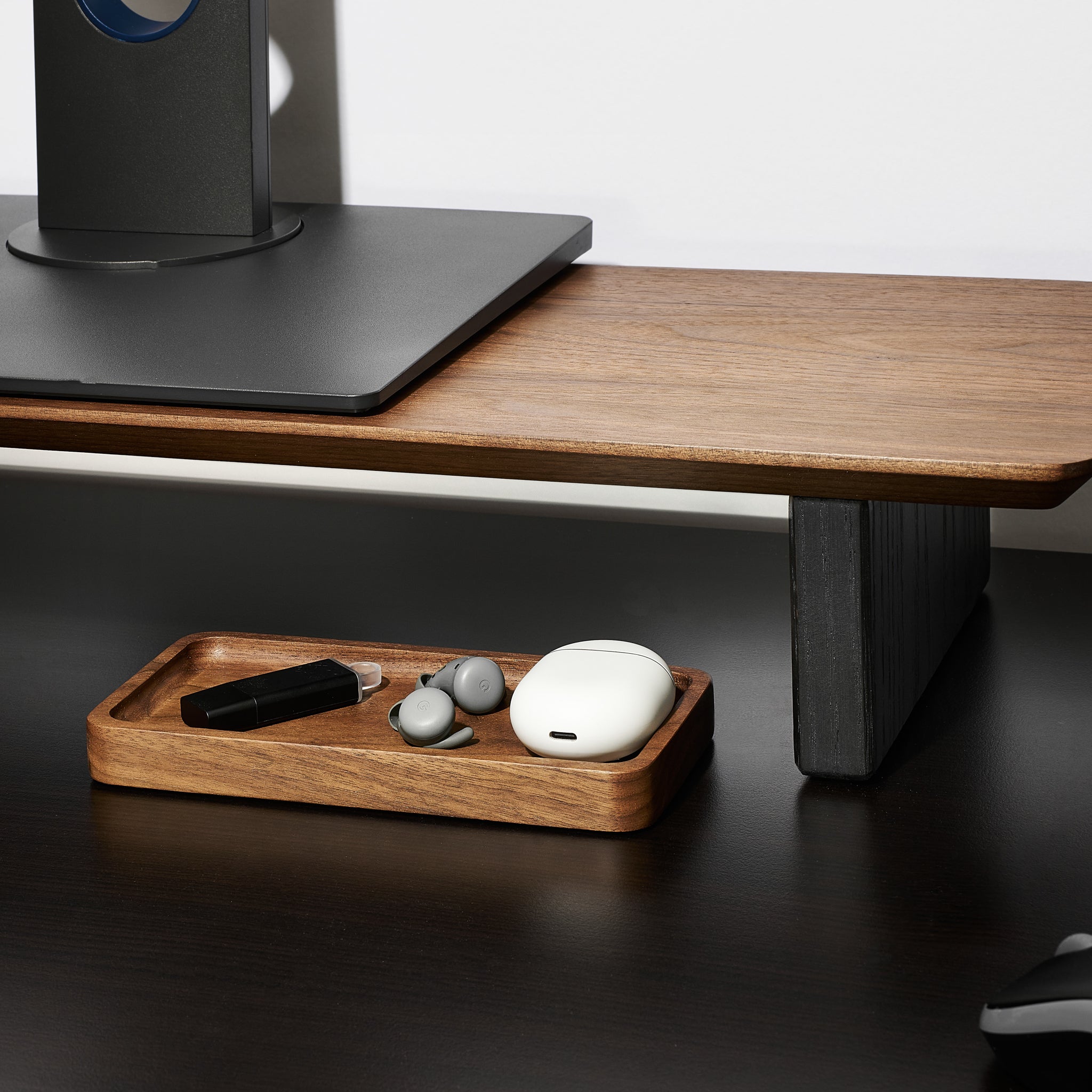 Large Tray - Modern Desk Organization in Walnut Wood