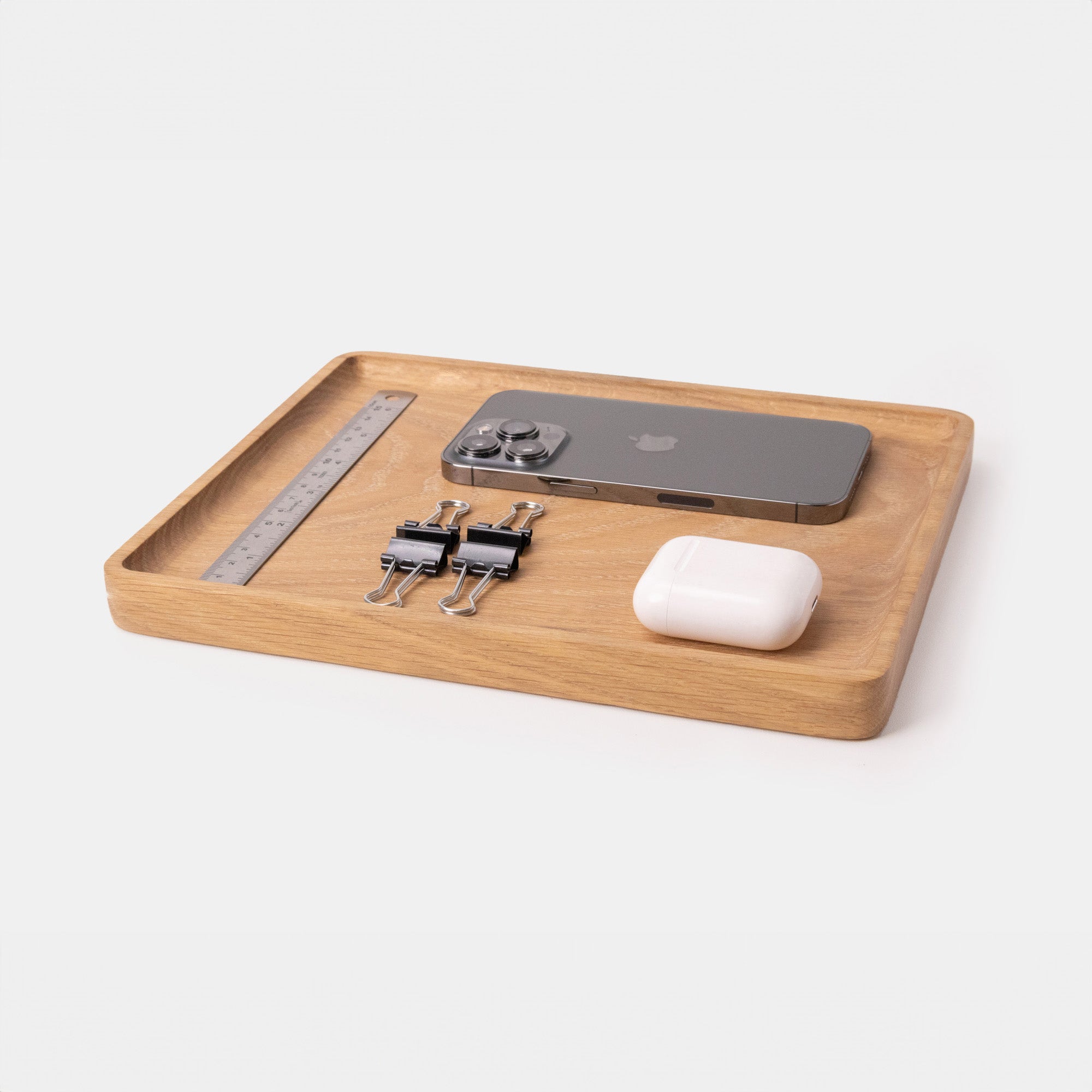 Modhaus Large Catchall tray in white oak wood