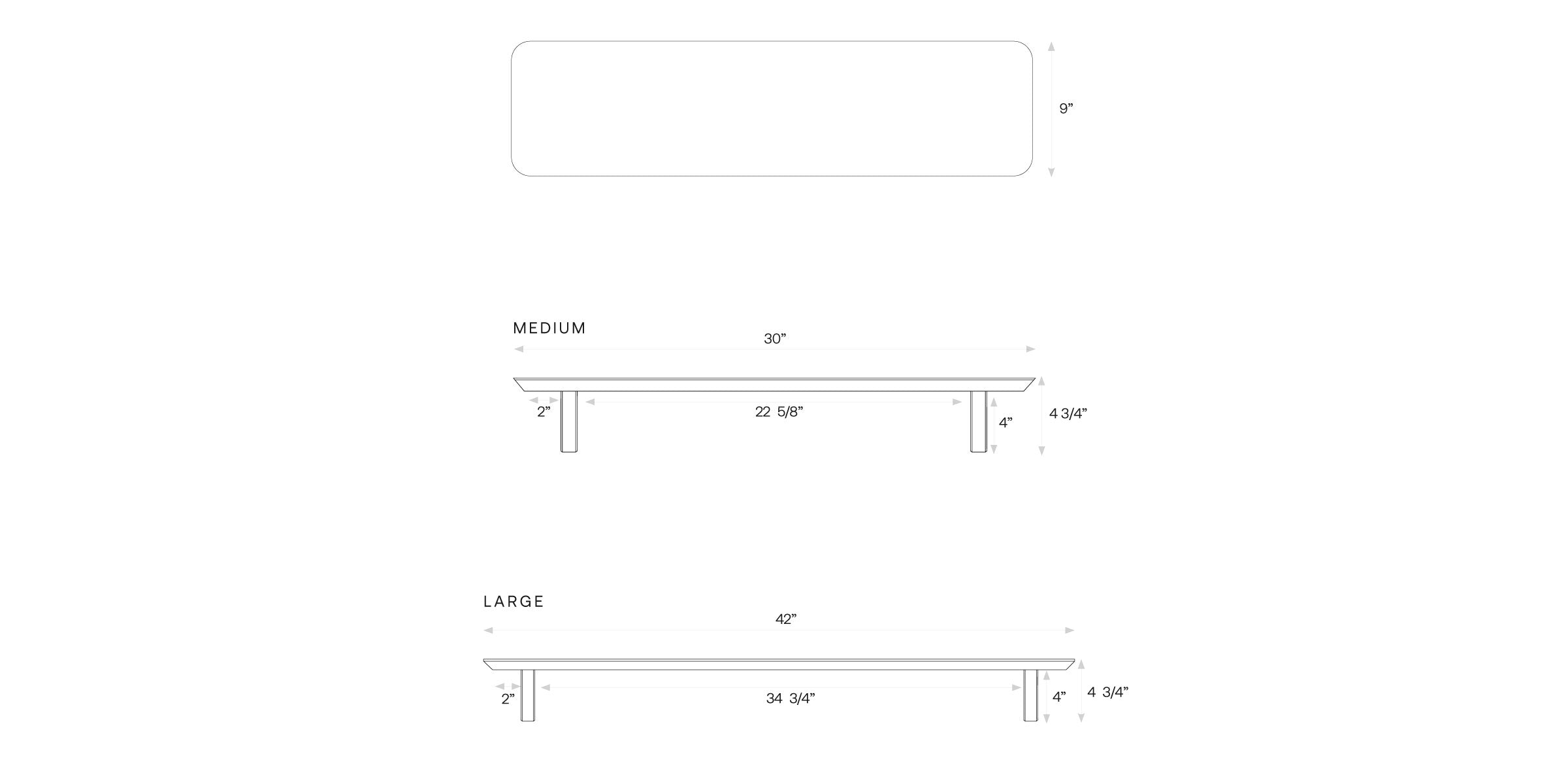 The Modhaus Desk Shelf dimensions