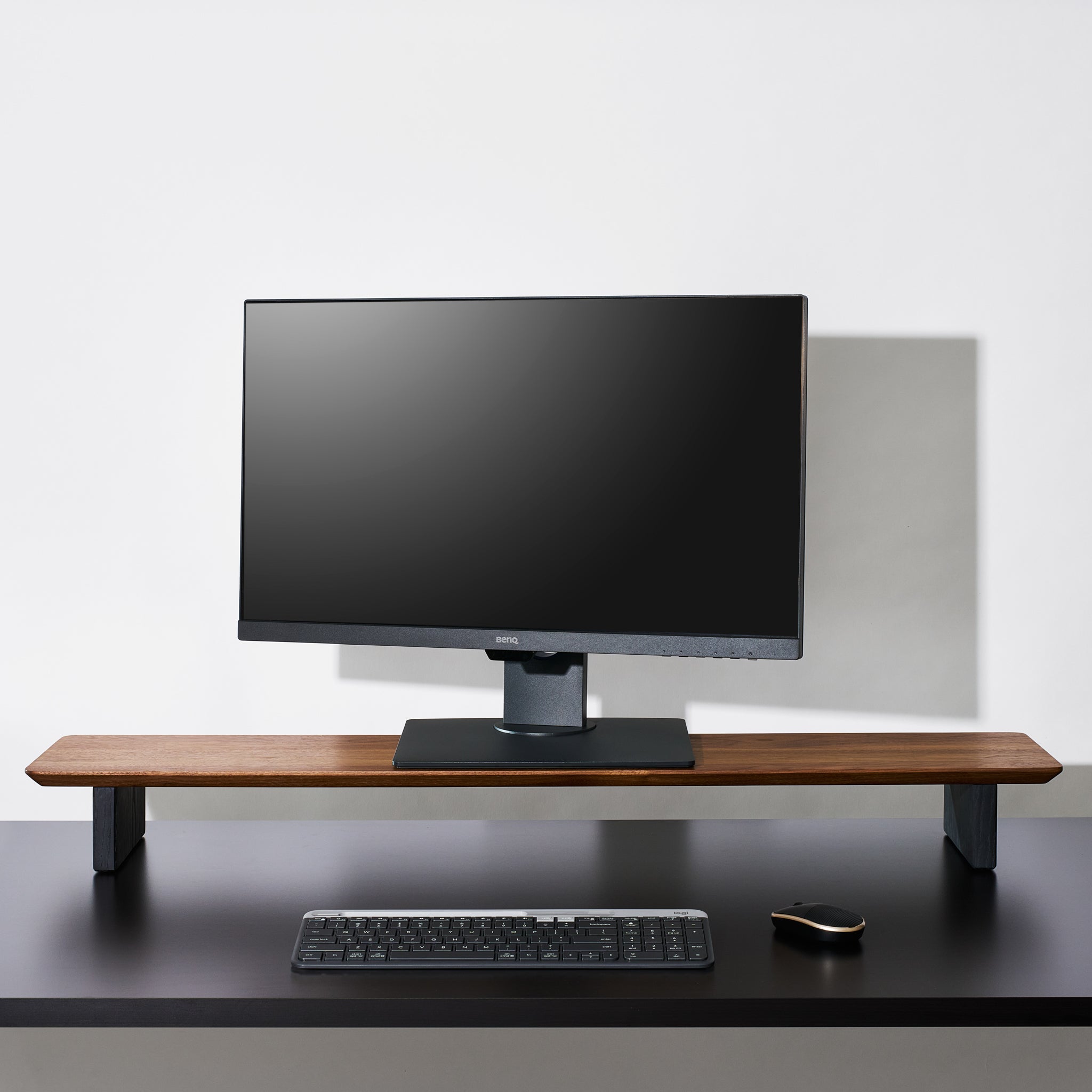 A large Walnut desk shelf measuring 42 inches long