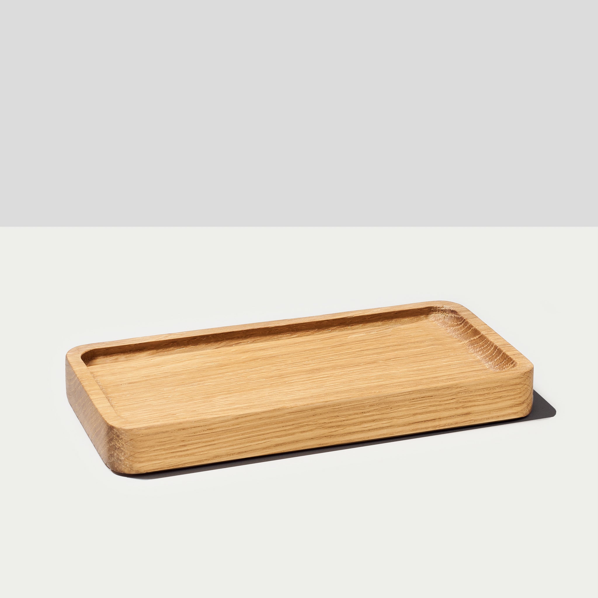 The Modhaus Large tray in white oak. Part of the larger Essentials set