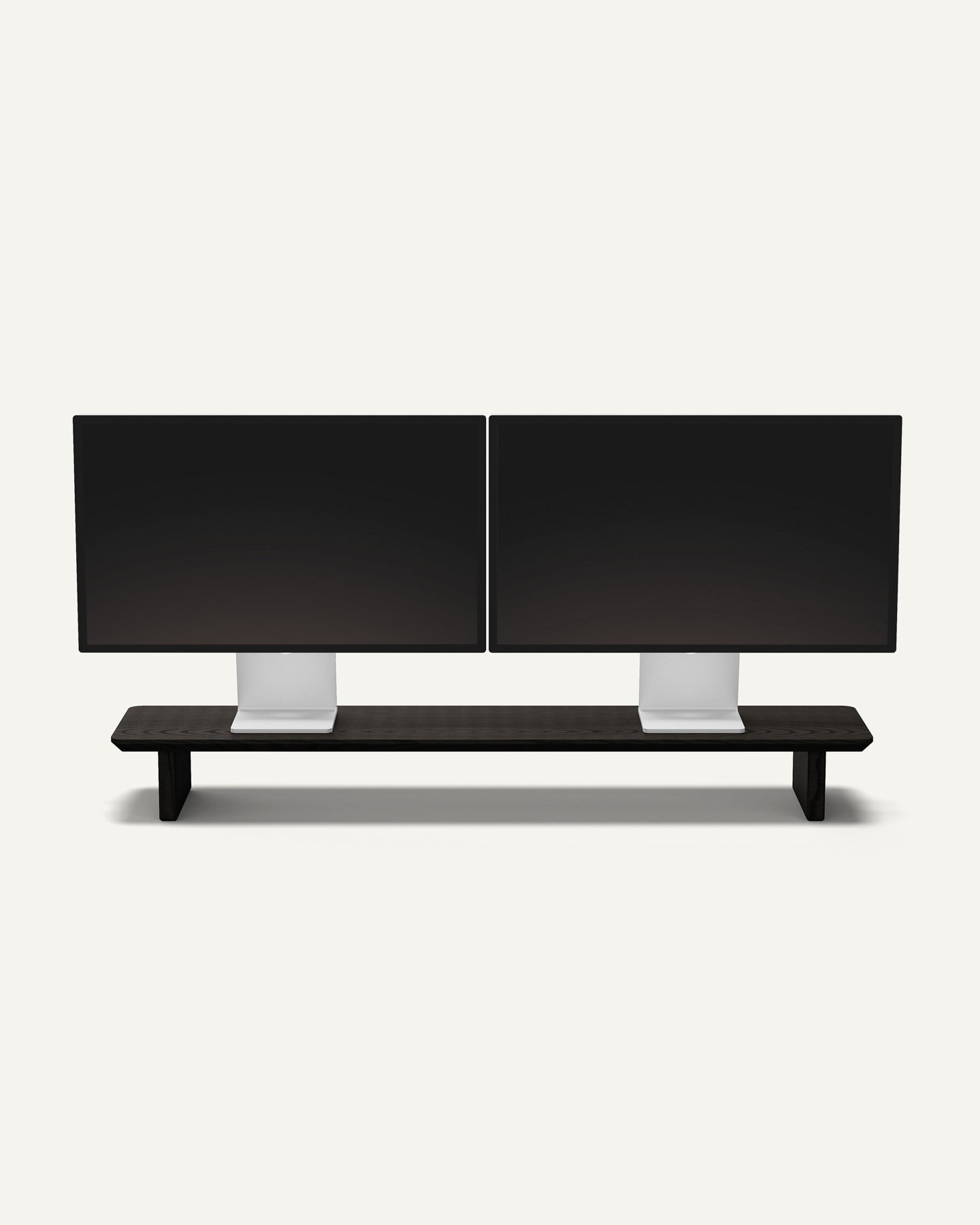 The Modhaus Desk Shelf / Monitor Riser in Black. Hand crafted with premium wood.