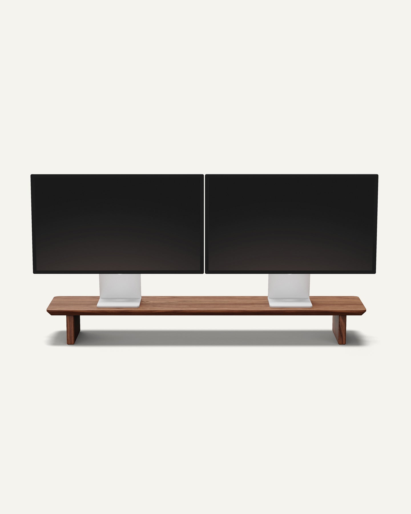 The Modhaus Desk Shelf / Monitor Riser in Walnut. Hand crafted with premium wood.