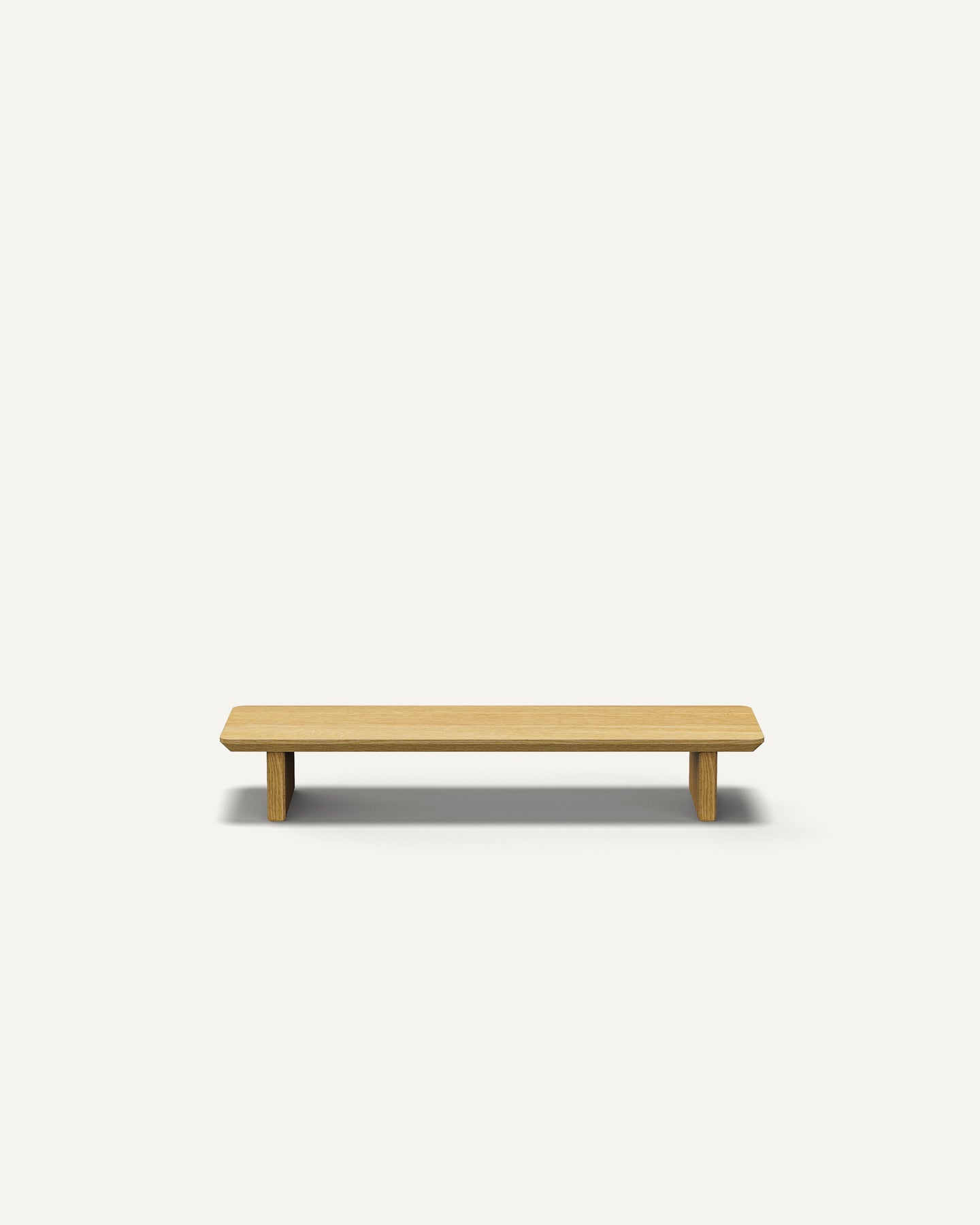 The Modhaus Desk Shelf / Monitor Riser in Oak. Hand crafted with premium wood.