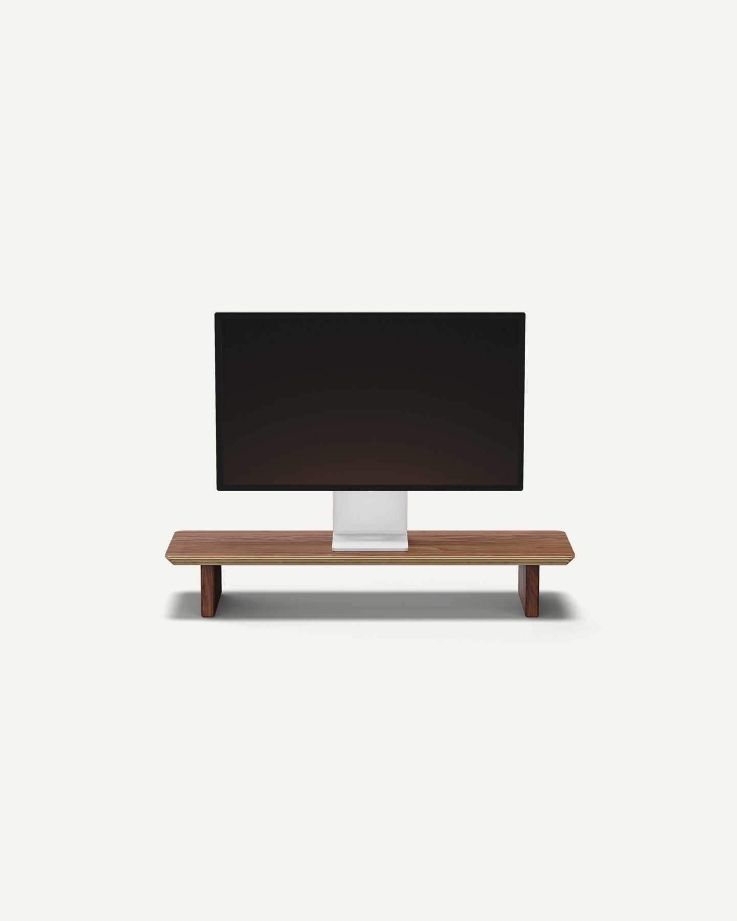 The Modhaus Desk Shelf / Monitor Riser in Walnut. Hand crafted with premium wood.