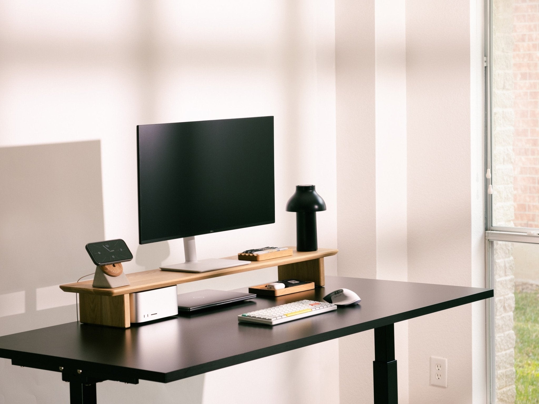 Modhaus desk setup in all white oak