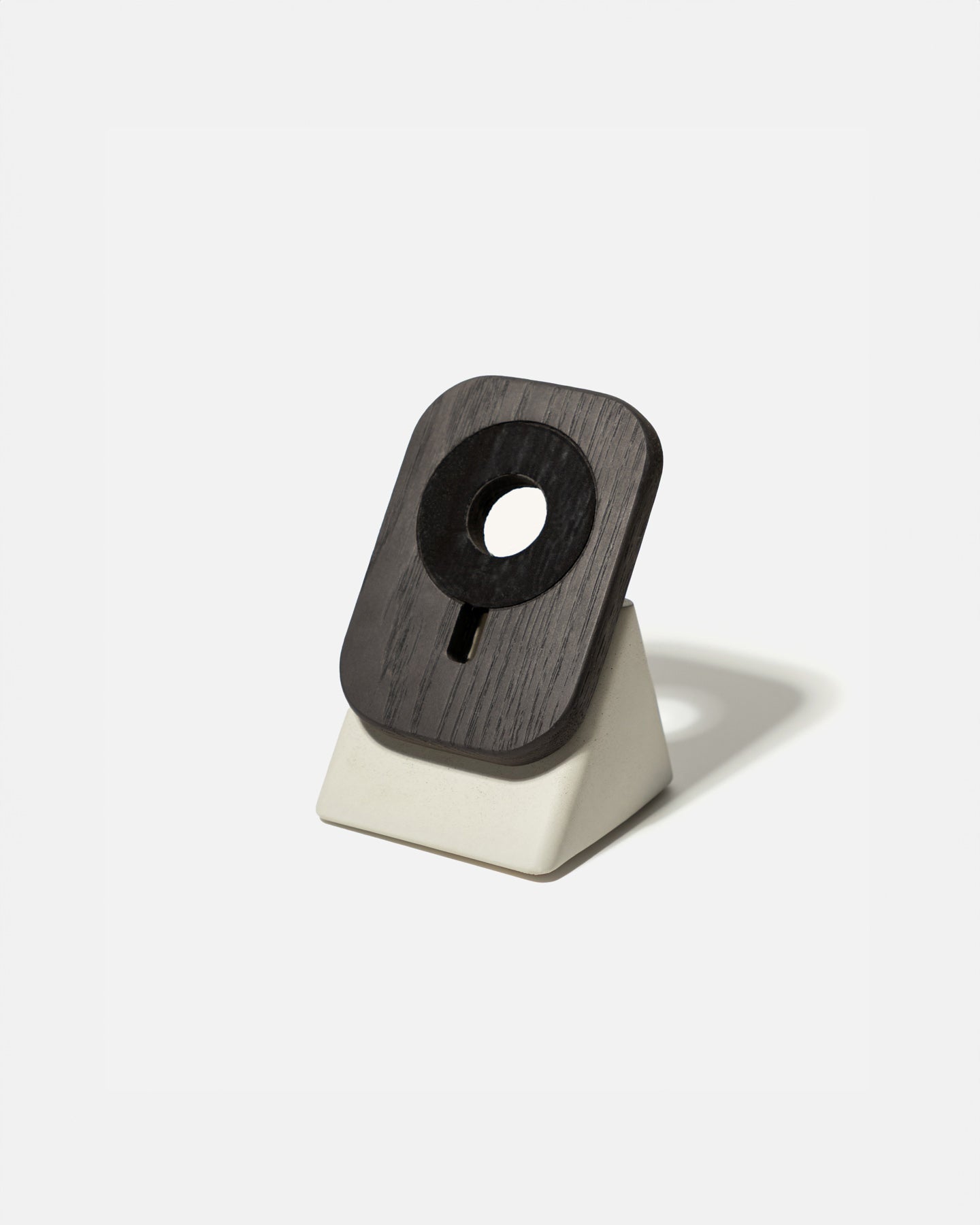 The Upright MagSafe Stand by Modhaus in aWood and Concrete design
