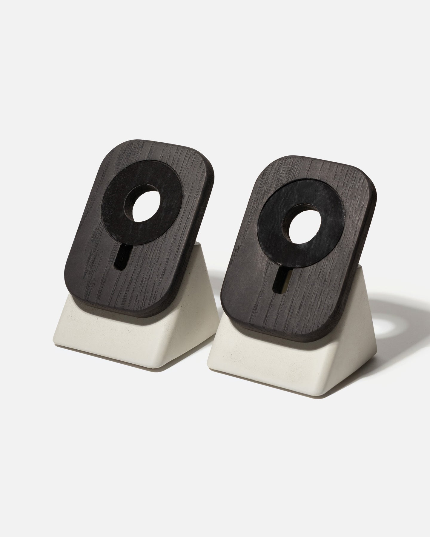 The Upright MagSafe Stand Bundle by Modhaus in a Wood and Concrete design