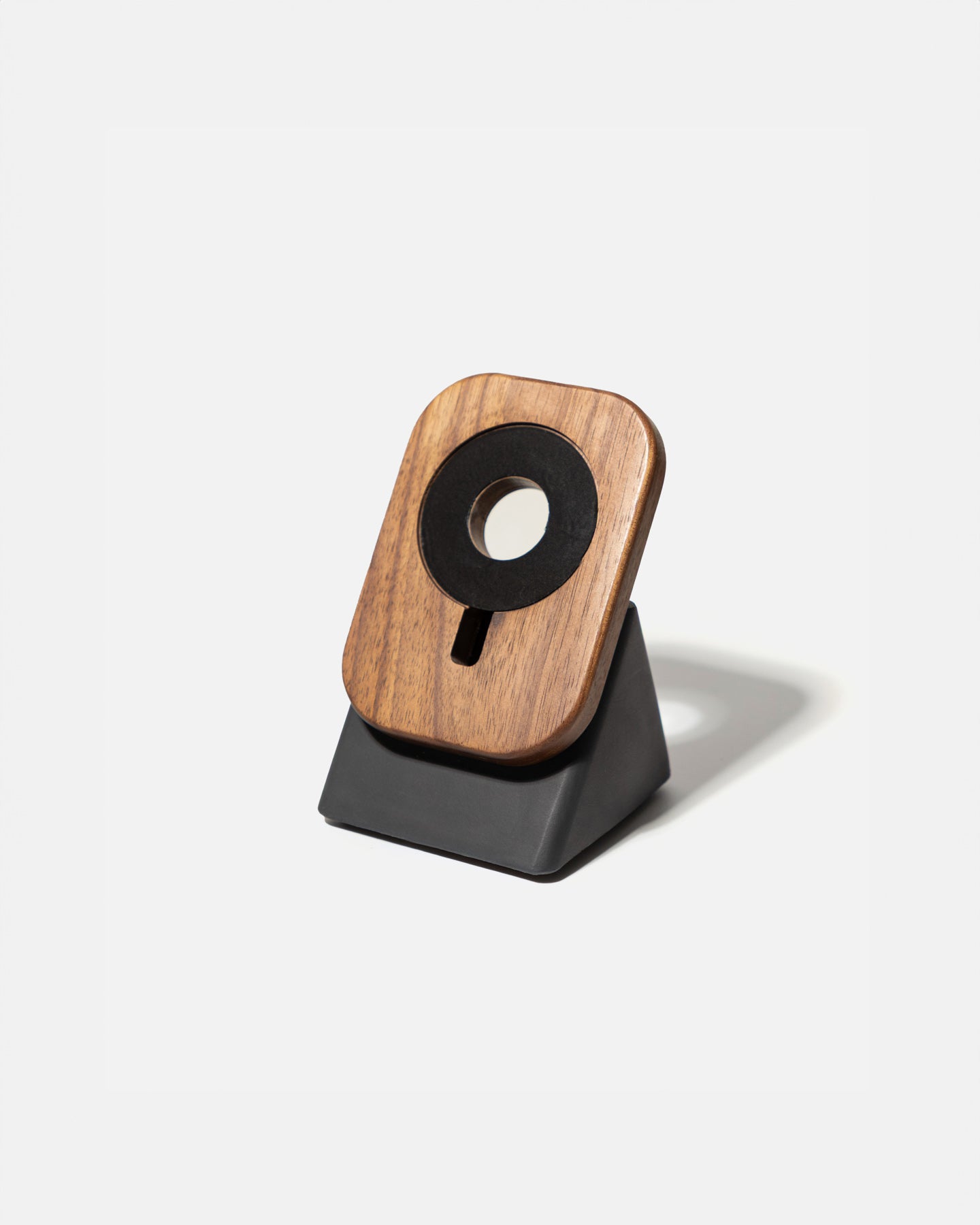 The Upright MagSafe Stand by Modhaus in aWood and Concrete design